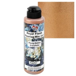 Royal Flash Pouring Mix, 2 in 1, Pouring Medium & Acrylfarbe, kupfer, 180ml