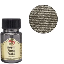 Royal Flash Textil, Glitzer-Metallic-Farbe, 50 ml, anthrazit