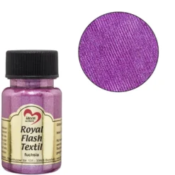 Royal Flash Textil, Glitzer-Metallic-Farbe, 50 ml, fuchsia