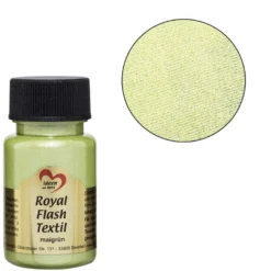 Royal Flash Textil, Glitzer-Metallic-Farbe, 50 ml, maigrün