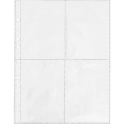 Sammelhüllen, 4-geteilt, glasklar, 50 Stück