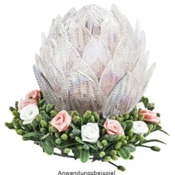 Satinrosen, Ø 1,5cm, seidenglänzend, weiß, 50 Stück