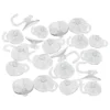 Saugnäpfe mit Haken, Saugnapf: Ø 2,5cm, transparent, 20 Stück