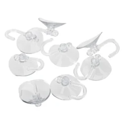Saugnäpfe mit Haken, Saugnapf: Ø 2,5cm, transparent, 20 Stück