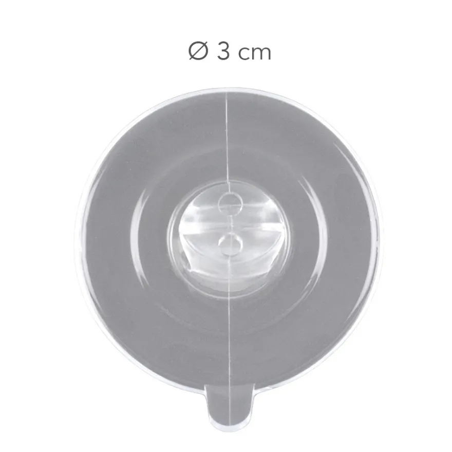Saugnäpfe mit Kabelschlitz, Ø3cm, Tragkraft 1kg, transparent, 50 Stück
