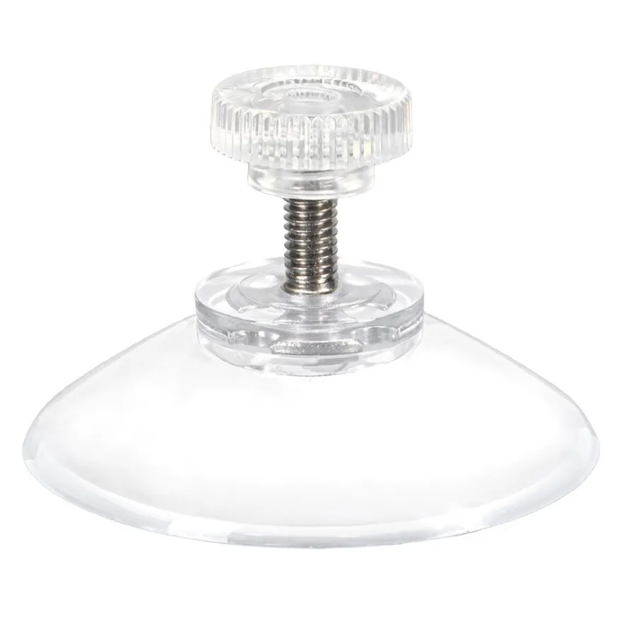 Saugnäpfe mit Rändelmutter, Ø4cm, Tragkraft 1kg, transparent, 8 Stück