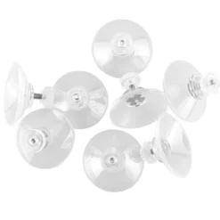 Saugnäpfe mit Rändelmutter, Ø4cm, Tragkraft 1kg, transparent, 8 Stück