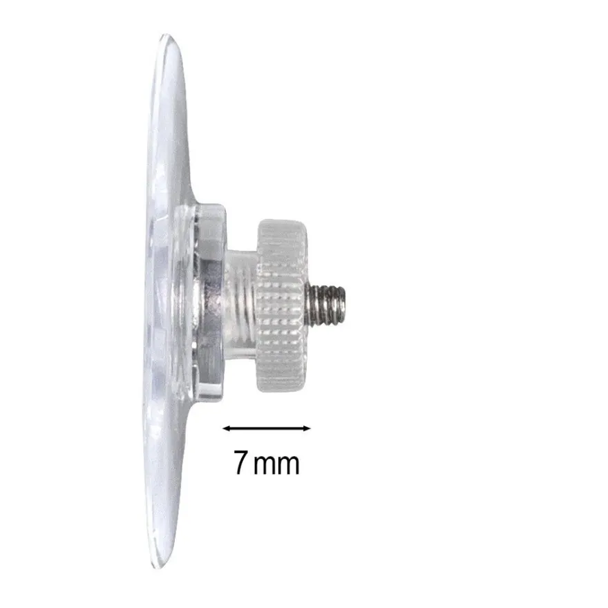Saugnäpfe mit Rändelmutter, Ø4cm, Tragkraft 1kg, transparent, 8 Stück