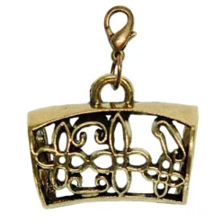 Schalanhänger, 2,3 x 3,2 cm, messingfarben