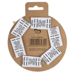 Schleifen Jute, Ø 5 cm, naturweiß, selbstklebend, 6 Stück
