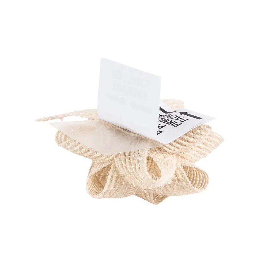 Schleifen Jute, Ø 5 cm, naturweiß, selbstklebend, 6 Stück