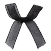 Schleifen, Organza, Bandbreite 7mm, 50 Stück, schwarz