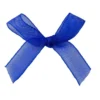 Schleifen, Organza, Bandbreite 7mm, 50 Stück, blau