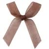 Schleifen, Organza, Bandbreite 7mm, 50 Stück, schoko