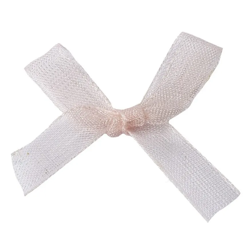 Schleifen, Organza, Bandbreite 7mm, 50 Stück, rosa