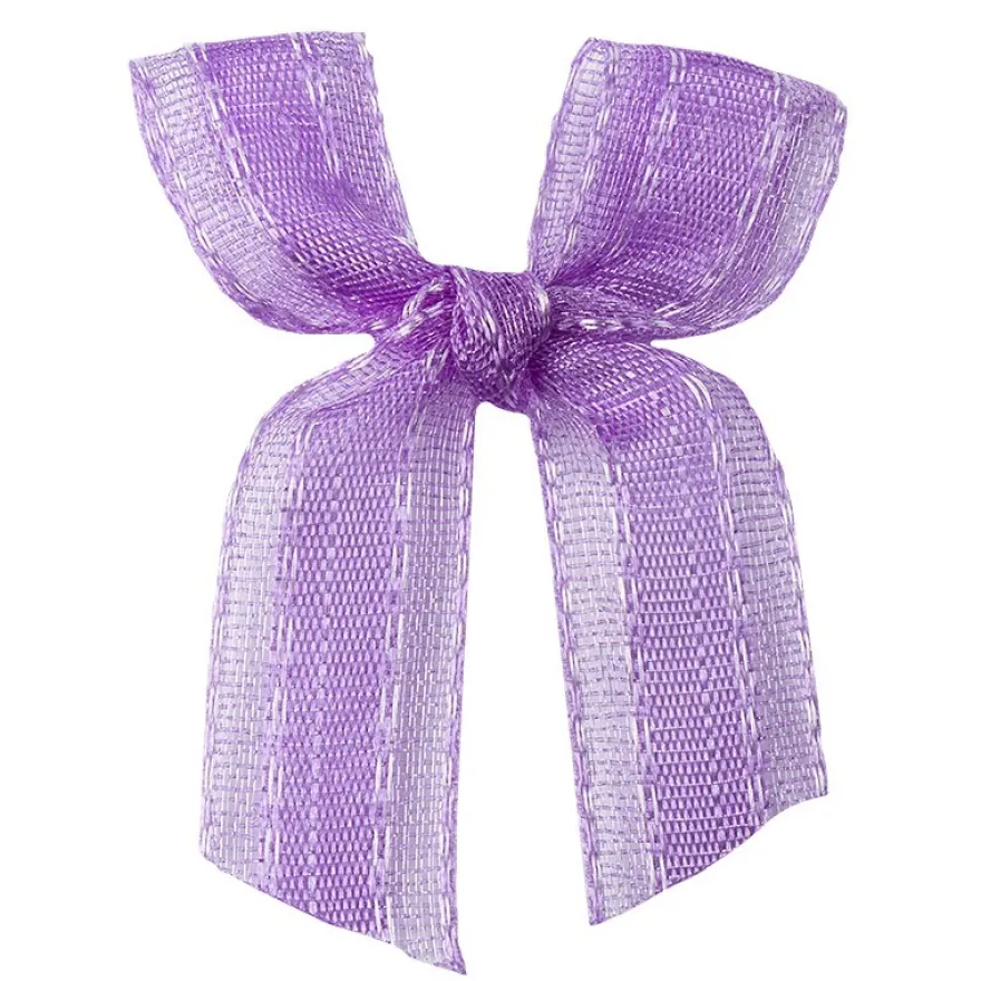 Schleifen, Organza/Satin, Bandbreite 10mm, 50 Stück, violett