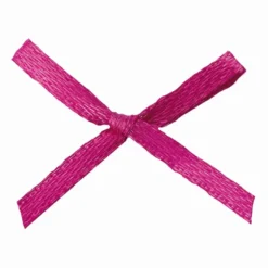 Schleifen, Satin, Bandbreite 3mm, 50 Stück, pink