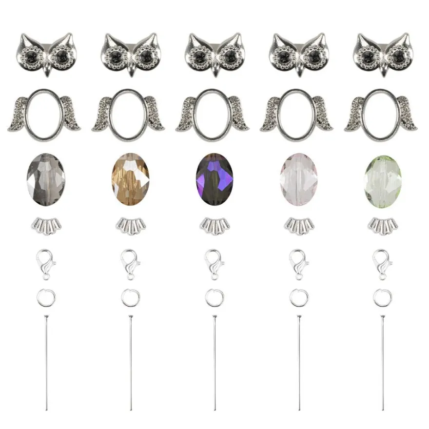 Schmuck-Anhänger Eulen 4, 3,5cm, 5 verschiedene Designs