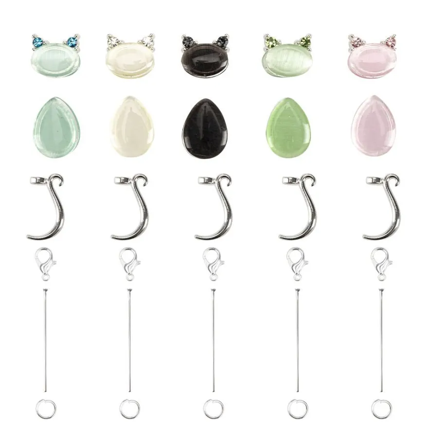Schmuck-Anhänger Katzen 2, 3,8cm, 5 verschiedene Designs