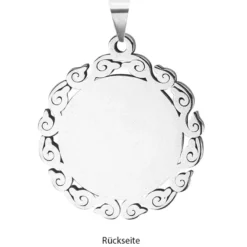 Schmuckanhänger, Rohling, Ø 3,7cm, silber