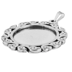 Schmuckanhänger, Rohling, Ø 3,7cm, silber