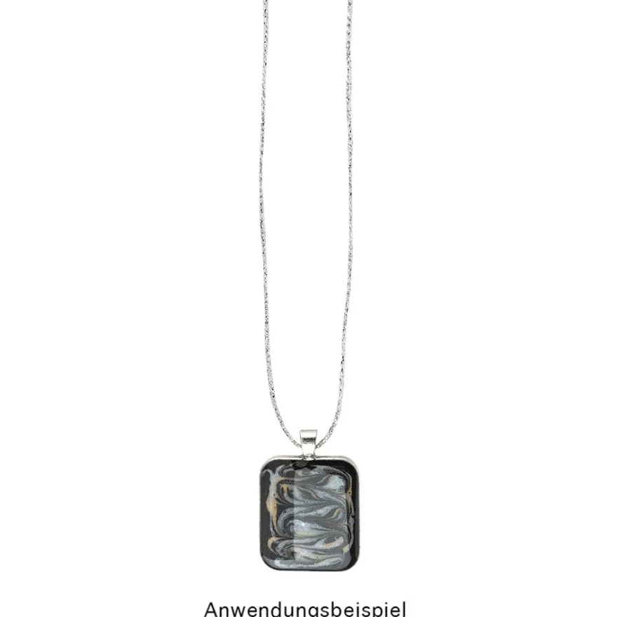 Schmuckanhänger, Rohlinge, Design 1, versch. Designs & Größen, silber, 6 Stück