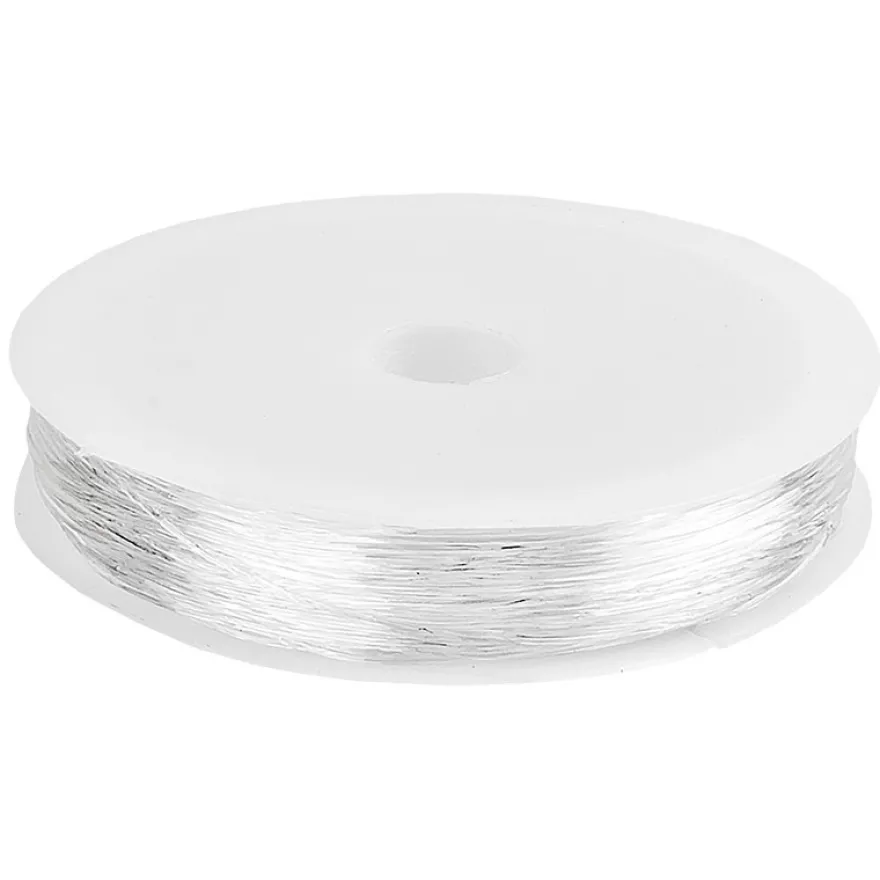 Schmuckband, elastisch, Ø 0,6mm, 20m, transparent