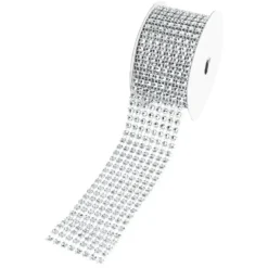 Schmucknetz-Band, 4,3cm breit, 1,5m lang, silber