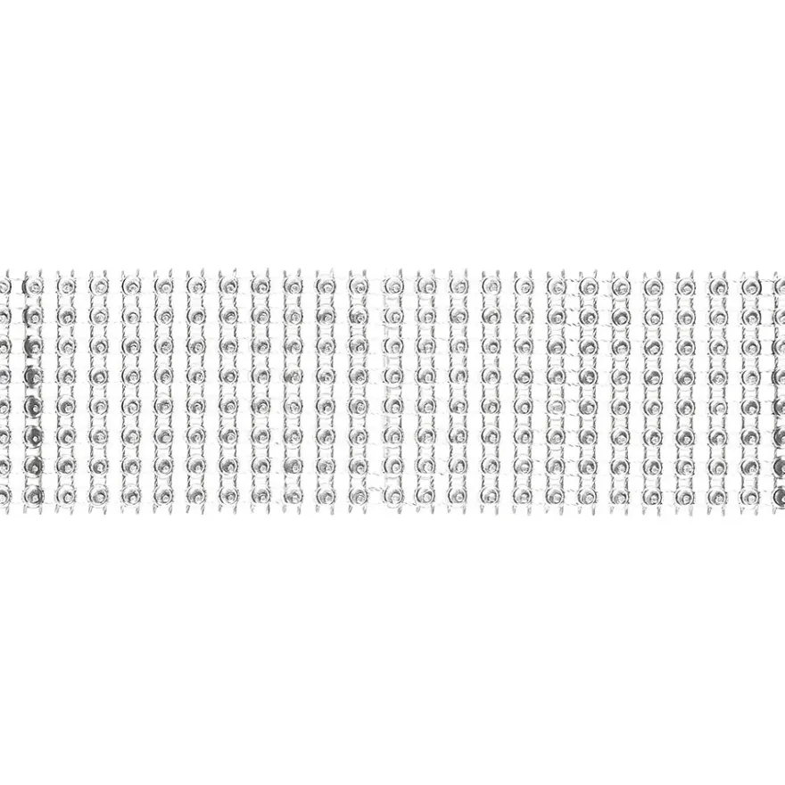 Schmucknetz-Band, 4,3cm breit, 1,5m lang, silber