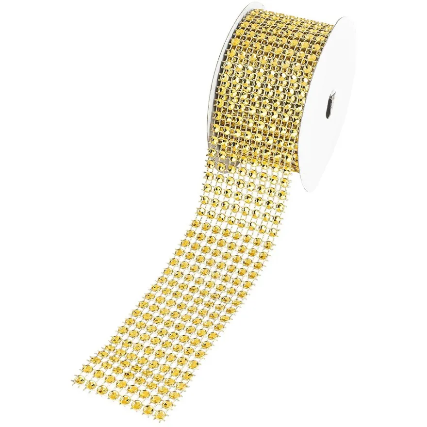 Schmucknetz-Band, 4,3cm breit, 1,5m lang, gold