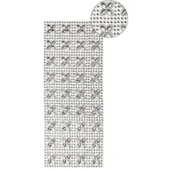 Schmuck-Netz, selbstklebend, 12 x 30 cm, silber, Design 14