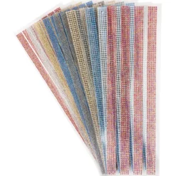 Schmuckstein-Bordüren, Collier, 10cm x 30cm, rund, versch. Farben & Größen, selbstklebend, 10 Bogen