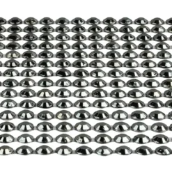 Schmuckstein-Bordüren, metallic, 10cm x 30cm, verschiedene Größen, facettiert, anthrazit, 3 Bogen