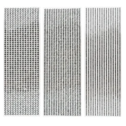 Schmuckstein-Bordüren, metallic, 10cm x 30cm, verschiedene Größen, facettiert, anthrazit, 3 Bogen