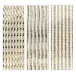 Schmuckstein-Bordüren, metallic, 10cm x 30cm, verschiedene Größen, facettiert, hellgold, 3 Bogen