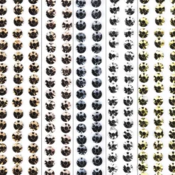 Schmuckstein-Bordüren, Metallic, Ø 4mm, selbstklebend, facettiert, verschiedene Farben, 5 Stück