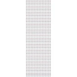 Schmuckstein-Bordüren, selbstklebend, facettiert, irisierend, 29cm, Quadrate, weiß