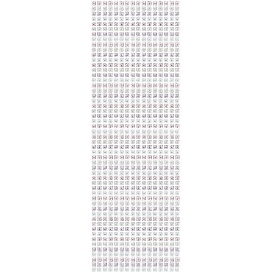 Schmuckstein-Bordüren, selbstklebend, facettiert, irisierend, 29cm, Quadrate, weiß