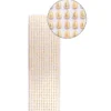 Schmuckstein-Bordüren, selbstklebend, facettiert, irisierend, Tropfen 5mm x 8 mm, 29cm, lachs