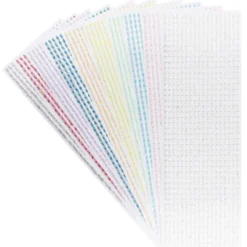 Schmuckstein-Bordüren, selbstklebend, facettiert, irisierend, 10cm x 30cm, Navette, 10 Stück
