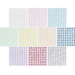 Schmuckstein-Bordüren, selbstklebend, facettiert, irisierend, 10cm x 30cm, Navette, 10 Stück