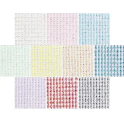 Schmuckstein-Bordüren, selbstklebend, facettiert, irisierend, 10cm x 30cm, Tropfen, 10 stück