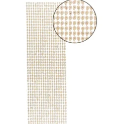 Schmuckstein-Bordüren, selbstklebend, facettiert, irisierend, 29cm, Tropfen, lachs