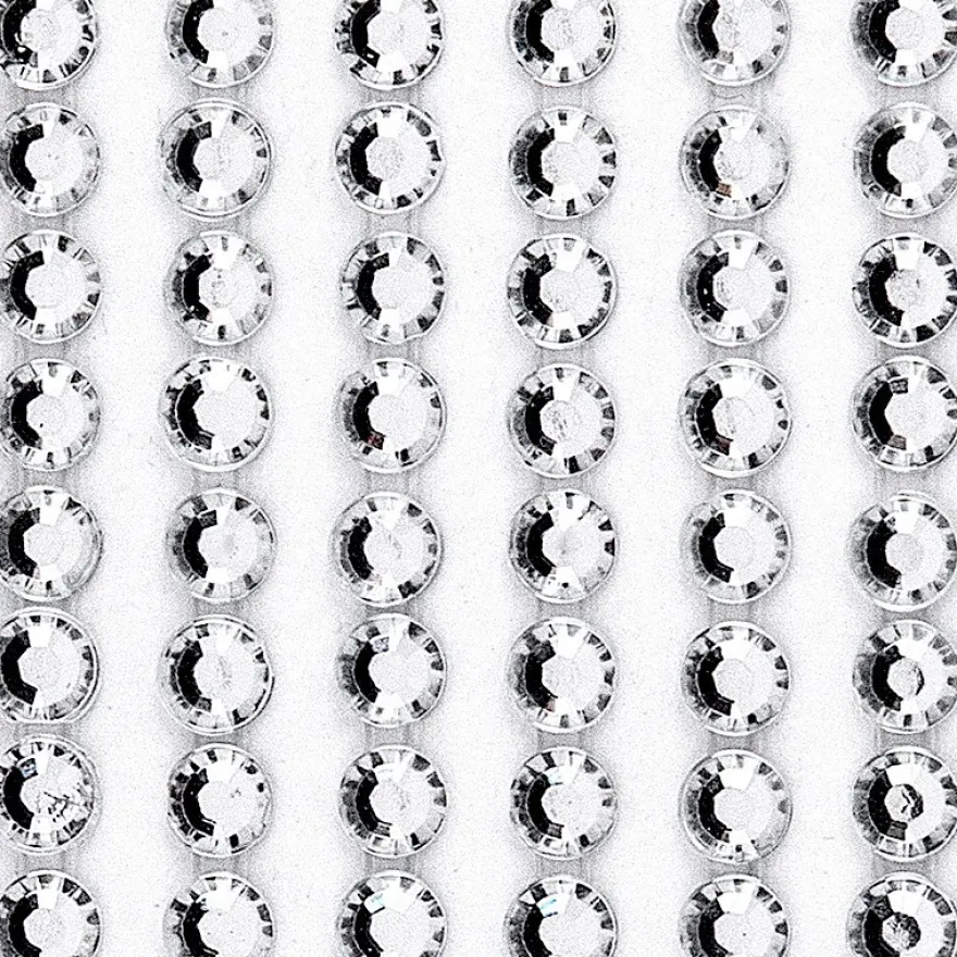 Schmuckstein-Bordüren, Twinkle, selbstklebend, Ø 4mm, klar, 3 Bogen