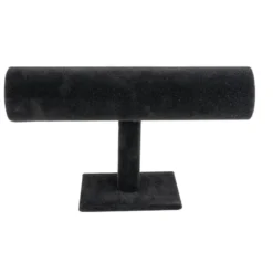Schmuckständer für Armbänder & Uhren, 23,5cm x 7cm x 13,5cm, schwarz, Samt-Optik
