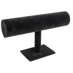 Schmuckständer für Armbänder & Uhren, 23,5cm x 7cm x 13,5cm, schwarz, Samt-Optik