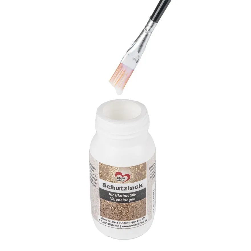 Schutzlack für Blattmetall-Veredelungen, 50ml