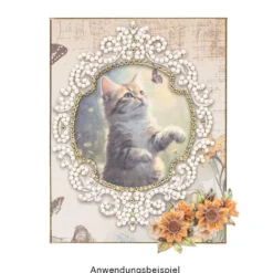 Selbstklebende Stoffe, Katzen, DIN A4, verschiedene Designs, 10 Stück