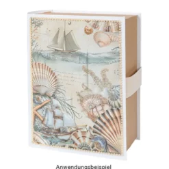 Selbstklebende Stoffe, Maritim 2, DIN A4, verschiedene Designs, 10 Stück