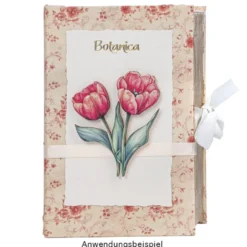 Selbstklebende Stoffe, Vintage-Blumen, DIN A4, verschiedene Designs, 10 Stück